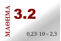 Α.3.2. Πράξεις με δεκαδικούς αριθμούς - Δυνάμεις με βάση δεκαδικό αριθμό